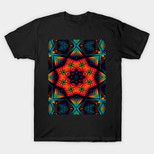 Neon Geometric Mandala T-Shirt